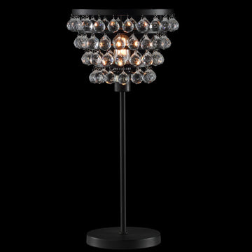 Buckingham 25" Crystal/Metal Table Lamp - JONATHAN Y